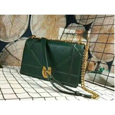 Bolso Dior Diorama de piel de becerro con herrajes dorados envejecidos, verde, d17712