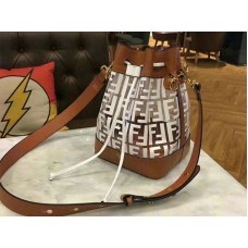 Fendi Mon Tresor Bolso de mano transparente de piel blanca f0812