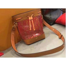 Fendi Mon Tresor Bolso de mano transparente de piel naranja f0811