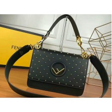 Bolso de piel Fendi Kan IF negro