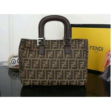 Bolso tote de tela Fendi FF con herrajes plateados ff06-A