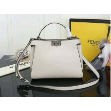 Bolso Fendi Peekaboo Essential de piel de becerro blanco