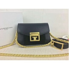 Bolso pequeño Givenchy gv3 de piel granulada y ante negro