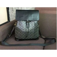 Mochila Goyard Goyardine de piel de becerro Alpin Negro
