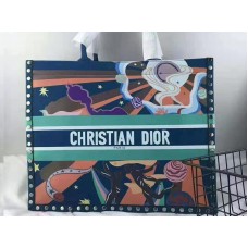 Dior Book Tote de piel de ante Aladin multicolor y azul