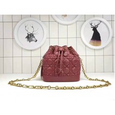 Bolso mini Miss Dior de piel de cordero burdeos