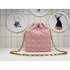 Bolso de mano Dior Miss Dior de piel de cordero rosa
