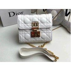 Bolso Dior Dioraddict Mini de piel de cordero Blanco