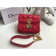 Dior Dioraddict Mini bolso de piel de cordero Rojo