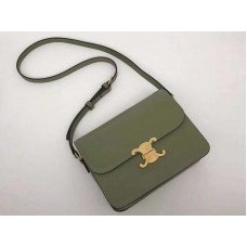 Bolso Celine Triomphe mediano de piel de becerro brillante verde