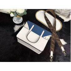 Bolso tote Fendi Meduim Flip Regular de piel azul