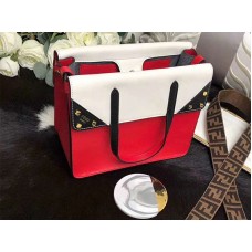 Bolso tote Fendi Meduim Flip Regular de piel en rojo