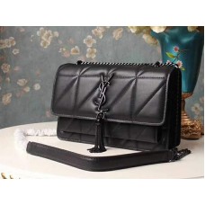 Saint Laurent Jamie Medium Carre Rive en Clafskin Negro