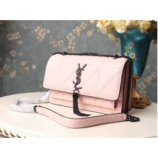 Saint Laurent Jamie Medium Carre Rive en Clafskin Rosa