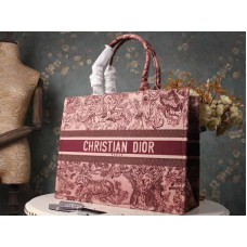 Dior Book Tote Bolso Toile De Jouy Burdeos
