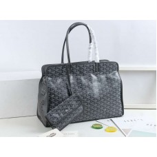 Transportín para mascotas Goyard Sac Hardy gris