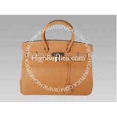Hermes Birkin 35cm Togo Cuero Marrón Dorado