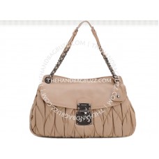 Miu Miu Bolso De Hombro Matelasse Beige