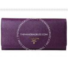 Cartera Prada de piel Saffiano morada