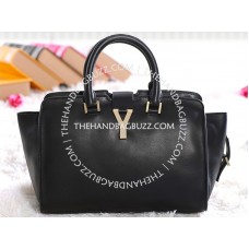 Bolso tote Cabas Chyc Original de piel negra de Yves Saint Laurent