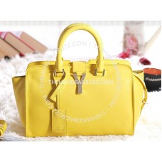Bolso tote Cabas Chyc Original de piel de color amarillo limón de Yves Saint Laurent