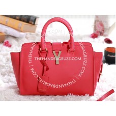 Bolso tote Cabas Chyc Original de piel de Yves Saint Laurent en rojo