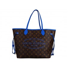 Louis Vuitton 2013 Monograma Neverfull Mm Grand Bleu