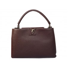 Bolso Louis Vuitton Capucines Mm Morado Oscuro