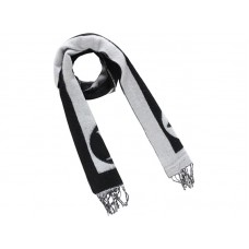 Bufanda de cachemira Louis Vuitton Fashion Lovers en blanco y negro