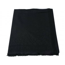 Bufanda Louis Vuitton con estampado de leopardo negra