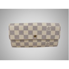 Cartera Louis Vuitton Damier Azur con bolsillo con cremallera