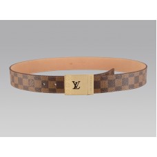 Cinturón Louis Vuitton Cut Damier con hebilla dorada con logotipo