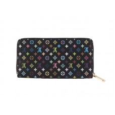 Cartera Louis Vuitton Monogram Multicolore Black Zippy Grenade