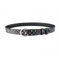 Cinturón Louis Vuitton Ellipse Multicolore Negro