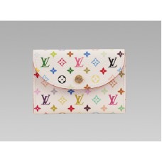 Tarjetero Louis Vuitton Monogram Multicolore White Litchi