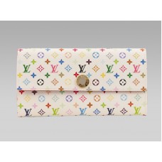 Cartera Louis Vuitton Monogram Multicolore White Sarah Litchi