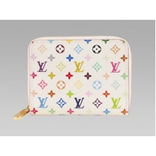 Monedero Louis Vuitton Monogram Multicolore White Zippy Litchi