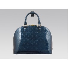 Louis Vuitton Monogram Vernis Alma Mm Azul Medianoche