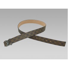 Louis Vuitton Iniciales Damier Cinturón Hebilla plateada