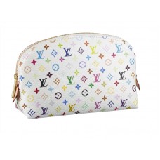 Estuche para cosméticos Louis Vuitton Monogram Multicolore en blanco