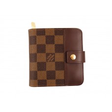 Cartera compacta con cremallera Louis Vuitton Damier