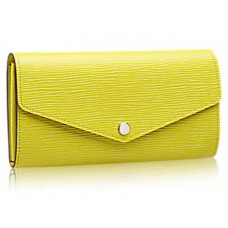 Louis Vuitton Cartera Sarah de cuero Epi Pistacho