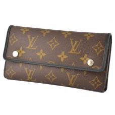 Cartera larga Louis Vuitton con monograma Macassar