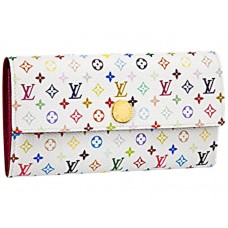 Louis Vuitton Cartera Sarah blanca multicolor Eglantine