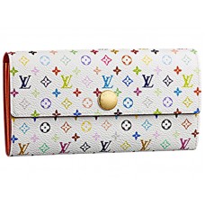 Cartera Louis Vuitton Multicolor Blanca Sarah Naranja