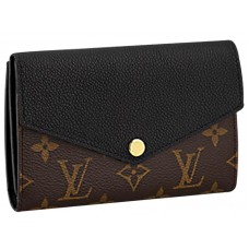 Cartera compacta Louis Vuitton Monogram Pallas negra