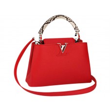 Louis Vuitton Capucines Bb Bolso Pitón Rubis