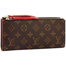 Cartera Adele de lona con monograma de Louis Vuitton Coquelicot