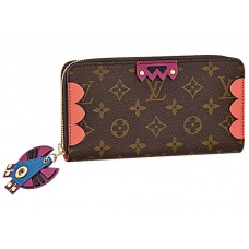 Cartera Louis Vuitton Monogram Canvas Zippy Totem Flamingo