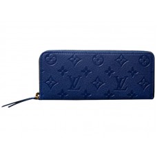 Cartera Clemence de cuero con monograma Empreinte de Louis Vuitton Azul